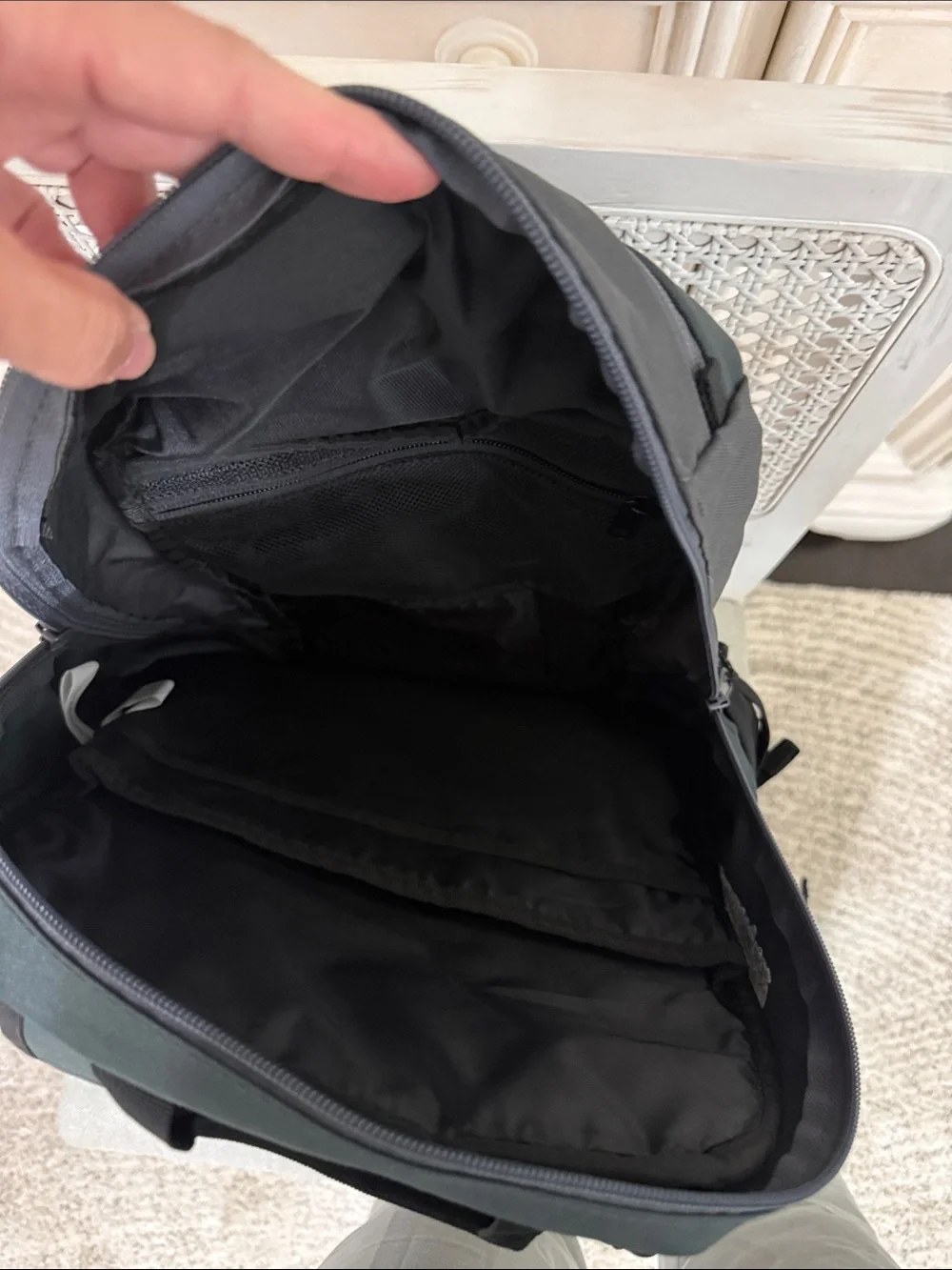 Lamborghini Dark Green Backpack with Teal Accents